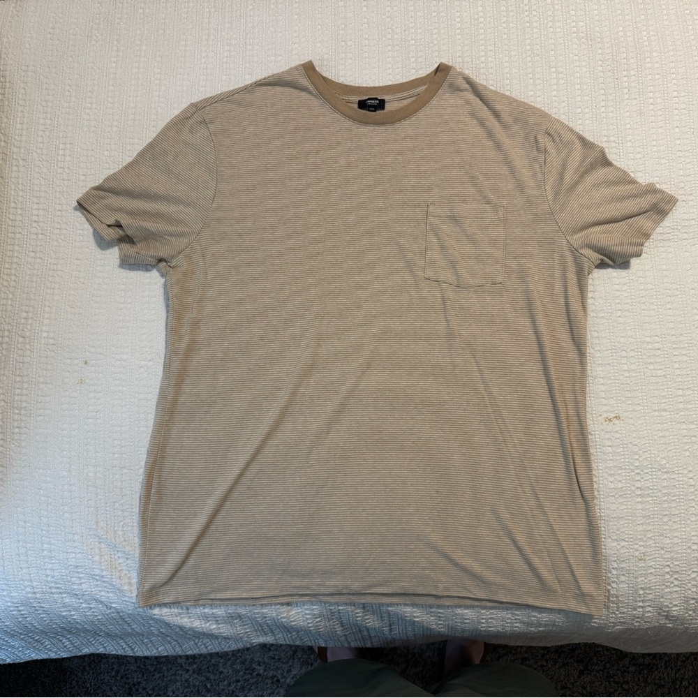 Express Sand Striped Pocket Tee Size XL